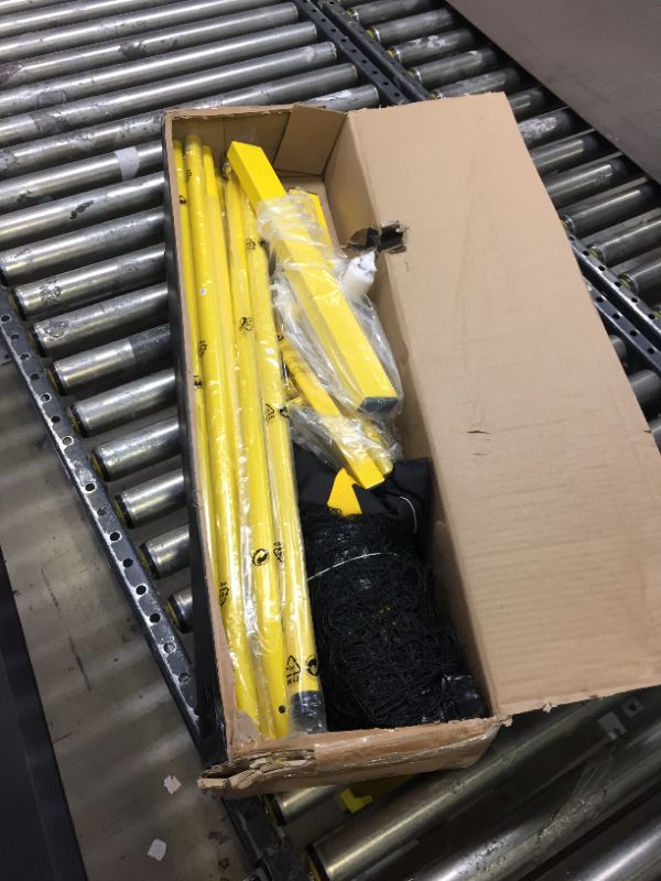 Photo 1 of A11N Portable Pickleball Net System, Designed for All Weather Conditions with Steady Metal Frame and Strong PE Net, Regulation Size Net with Carrying Bag Yellow&Black