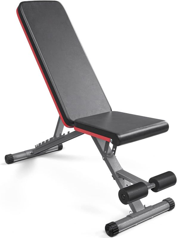Photo 1 of Adjustable Weight Bench Foldable Workout Bench for Home Office Gym, Sturdy Training Benches Incline Decline Exercise Bench