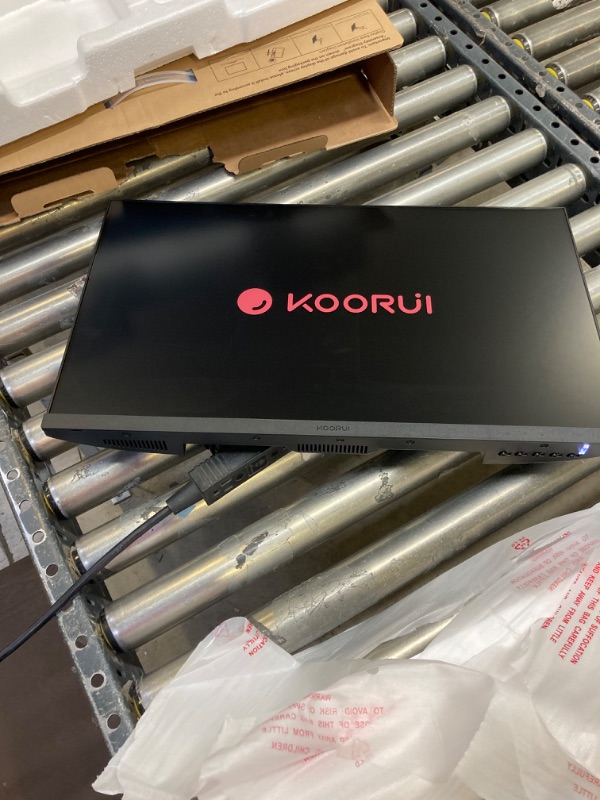 Photo 2 of KOORUI 24 Inch Computer Monitor Full HD 1920 x 1080p VA Display 75Hz 3000:1 Contrast Ratio with HDMI, VGA, Frameless, 75 x 75 mm VESA Mountable, Ergonomic Tilt, Black