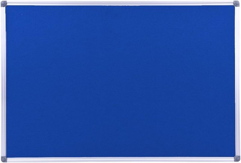 Photo 1 of Combination Board, 36 x 24 Magnetic Whiteboard & Cork Board, Dry Erase Board Bulletin Combo Board for Home Office Classroom, 3' x 2' Wall Mounted Memo Message Board - Blue
