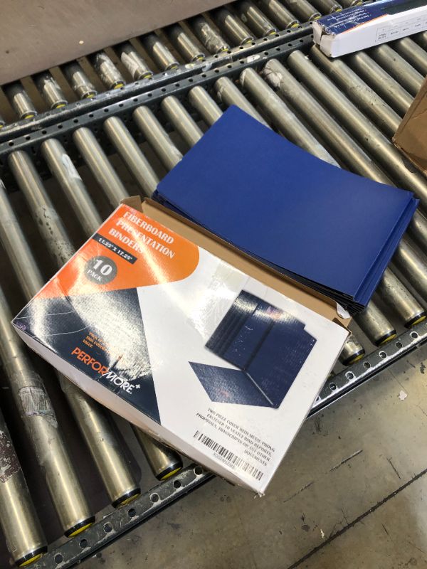 Photo 2 of 10 Pack of 11”x17” Landscape Pressboard Presentation Binder Folder, Blue Fiberboard Report Cover with Metal Prong Paper Fastener to Neatly Bind Reports, Proposals, Transcripts and Other Documents