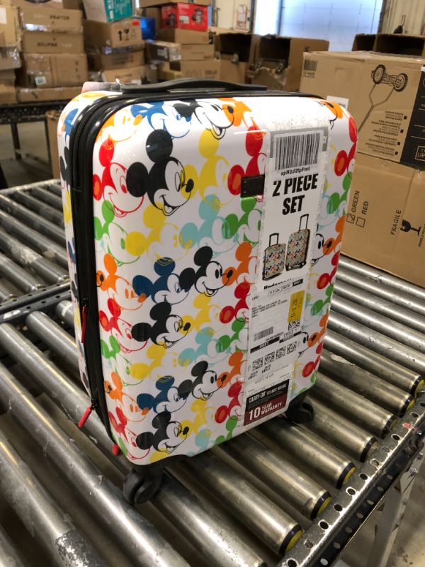 Photo 2 of AMERICAN TOURISTER Disney Hardside Luggage with Spinner Wheels, Mickey Mouse 2, 2-Piece Set (18/21)
