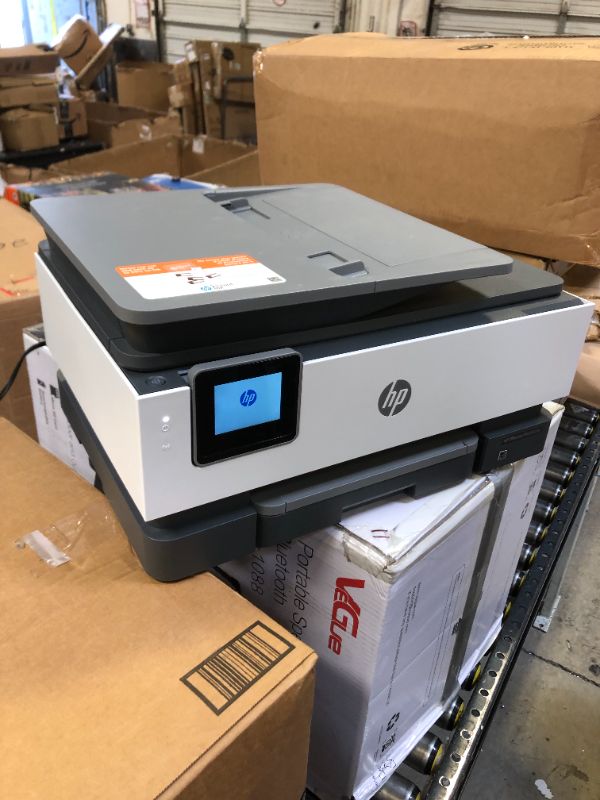 Photo 2 of HP OfficeJet 80 Series Wireless All-in-One Color Inkjet Printer, Copy Print Scan, Auto 2-Sided Printing, Mobile Printing, with 6 Months of Instant Ink Included, with MTC Printer Cable
