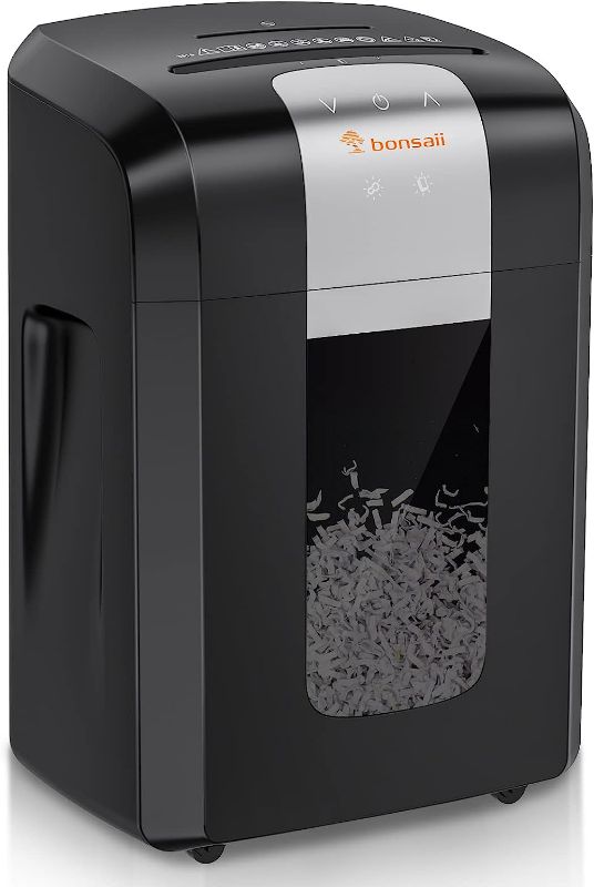 Photo 1 of Bonsaii 12 Sheet Crosscut Paper Shredder, 60 Mins P-4 Level Ultra Quiet Home Office Heavy Duty Shredder, 4.2 Gallons Shredder for Documents/Mails/CDs/Credit Cards, with 4 Casters (3S16)
