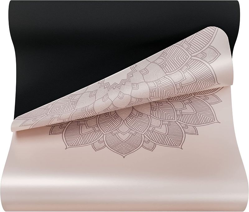 Photo 1 of Ajna Organic Jute and Natural Rubber Yoga Mats - Decrease Impact & Strain On Joints, Non-slip Stable Extra Long & Thick 6 feet, Pilates, Exercise, Fitness Accessory, High Density & Superior Dry Grip
