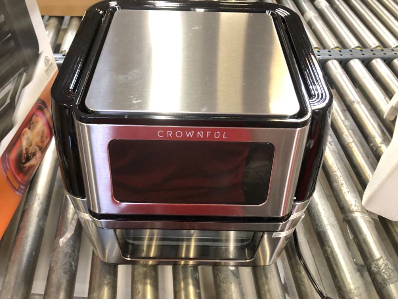 Photo 3 of CROWNFUL Air Fryer, 10.6 Quart Large Convection Toaster Oven with Digital LCD Touch Screen, 10 in 1 Oilless Cooker with Rotisserie & Dehydrator, Accessories and Online Cookbook Included
