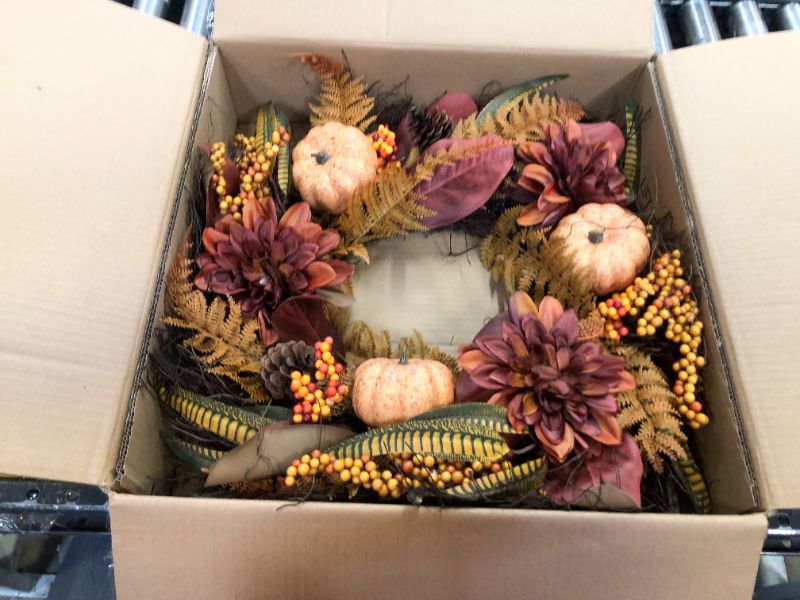 Photo 1 of 24" fall door wreath 