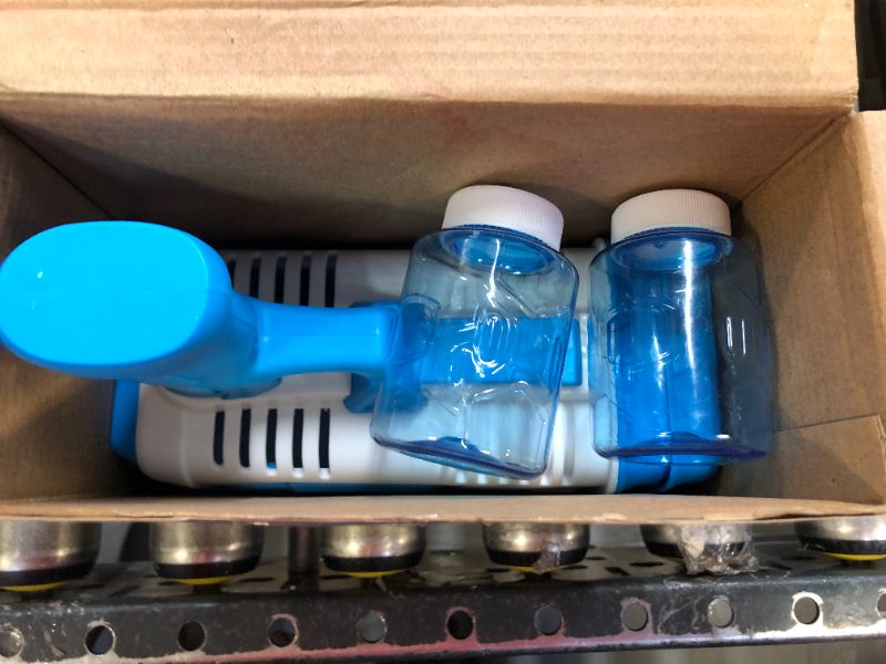 Photo 1 of Bazooka Bubble Gun Machine with Light for Summer|Rocket Boom Bubble Blower|Big Rocket Launcher Bubble Maker|Toddler Outdoor Toys for Kids Ages 4-8,Gifts for 3 5 6 7 Year Old Boys & Girls Adults (Blue) Blue Bubble Gun