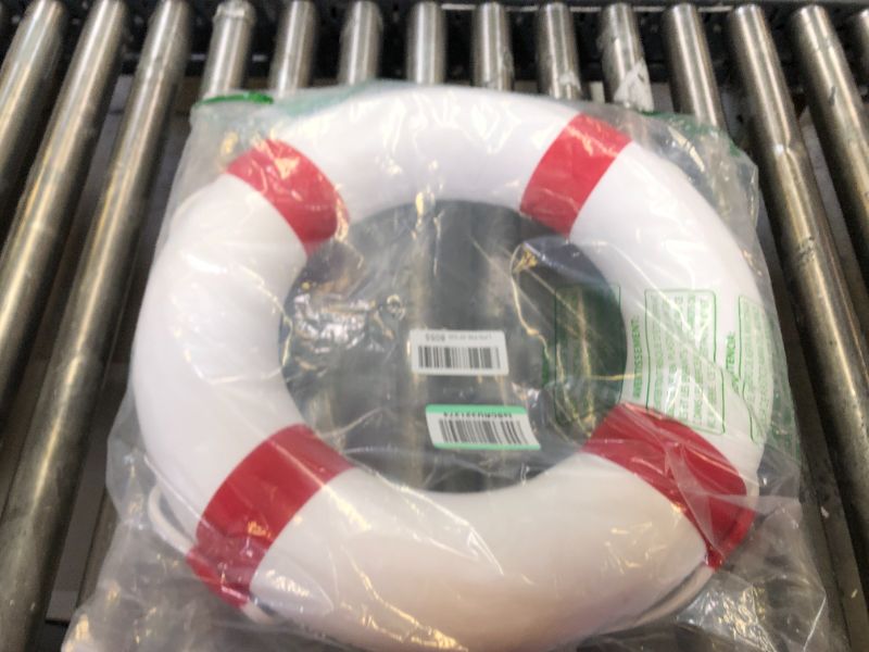 Photo 2 of 20 inch/50cm Small Diameter Swim Foam Ring Buoy Swimming Pool Safety Life Preserver with Perimeter Rope Red 20INCH