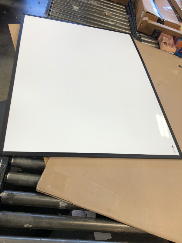 Photo 2 of Amazon Basics Magnetic Dry Erase White Board, 55 x 40-Inch Whiteboard - Black Frame 55" x 40" Magnetic, Aluminum Frame