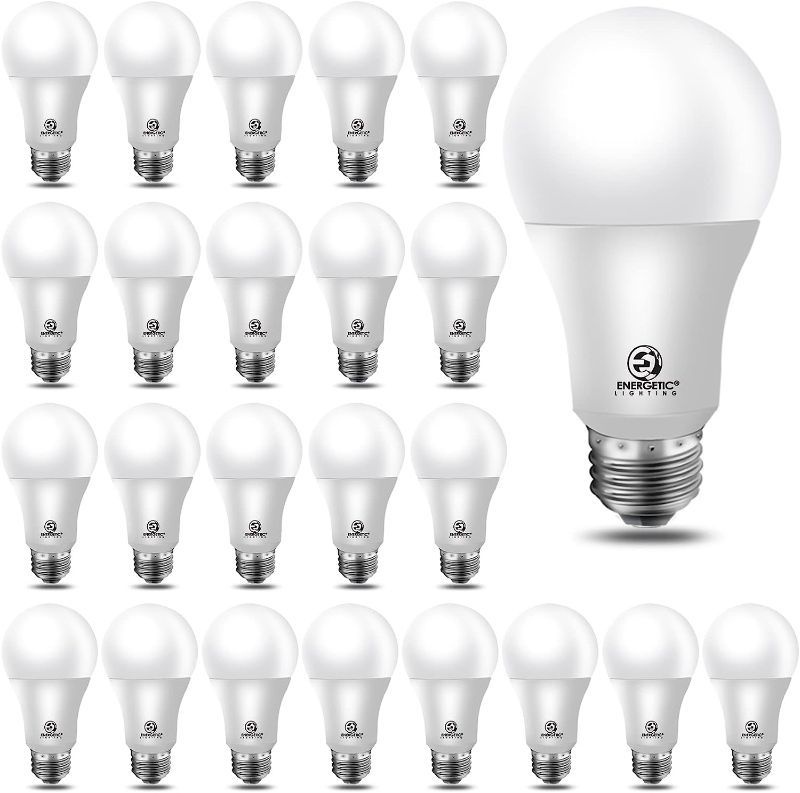 Photo 1 of 24-Pack A19 LED Light Bulb, 60 Watt Equivalent, Daylight 5000K, E26 Medium Base, Non-Dimmable LED Light Bulb, UL Listed