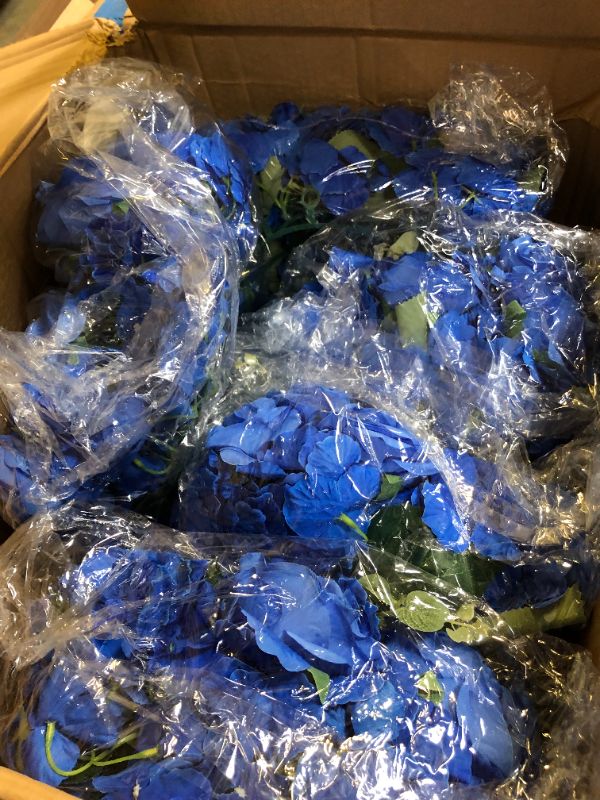 Photo 2 of  5 PACK OF BLUE ARTIFICAL FLOWERS FOR DECOR 