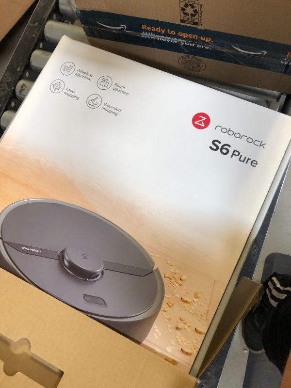 Photo 1 of roborock S8 Robot Vacuum and Mop Cleaner, DuoRoller Brush, 6000Pa Suction, ReactiveAI 2.0 Obstacle Avoidance, Sonic Mopping, Auto Lifting Mop, Works with Alexa, Perfect for Pet Hair, Black