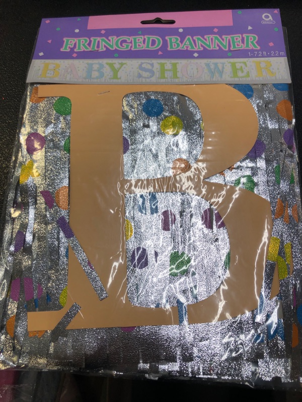 Photo 1 of Colorful "Baby Shower" Glitter Fringe Letter Banner