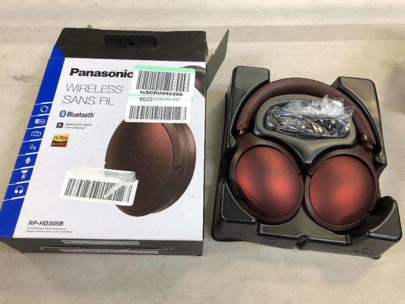 Photo 2 of Panasonic Premium Hi-Res Wireless Bluetooth Over The Ear Headphones with 3D Ear Pads and 3 Sound Modes - RP-HD305B-T (Burnt Copper) Burnt Copper Hi-Res Bluetooth