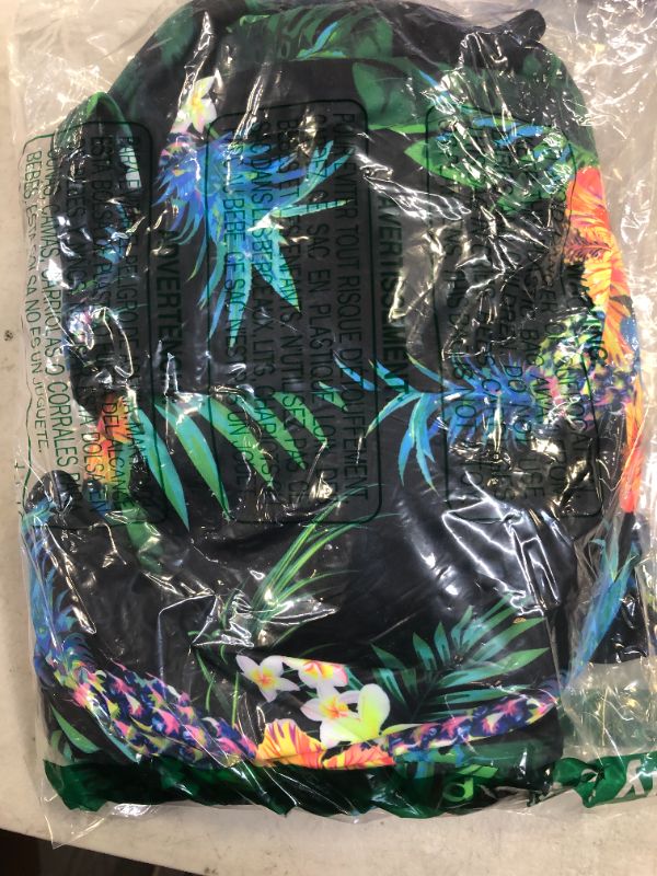 Photo 1 of Daci Women Plus Size One Piece Swimsuit Backless Tummy Control Ruched Bathing Suit 20 Plus Black Pineapple