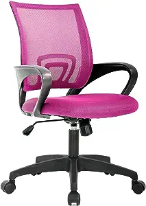 Photo 1 of Ergonomic Office Chair Desk Chair Mesh Computer Chair with Lumbar Support Executive Rolling Swivel Adjustable Home Mid Back Task Chair for Women Adults, Pink
