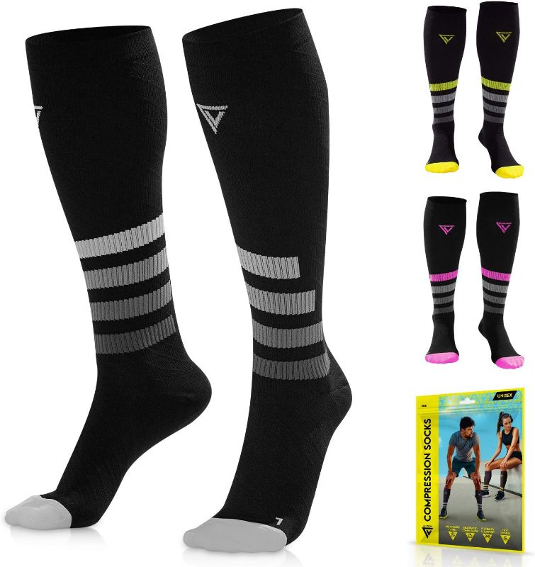 Photo 1 of LANGOV Compression Socks For Women & Men Circulation (2 Pairs) - 20-30mmhg
