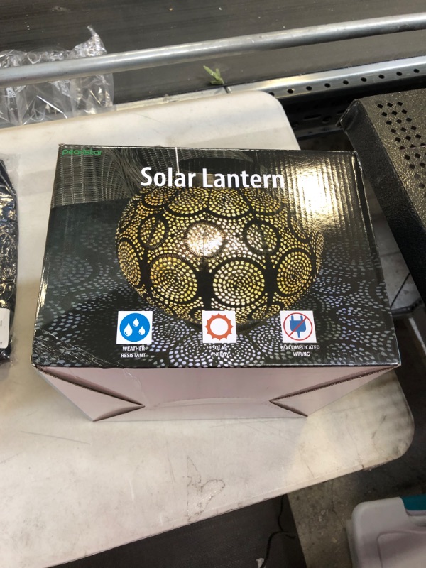 Photo 1 of 9.4'' Solar Lantern Outdoor Hanging Solar Lights - Vintage Design Super Bright Metal LED Decorative Garden Solar Lights Waterproof Solar Lamps Lantern for Yard Patio Pathway Decor
