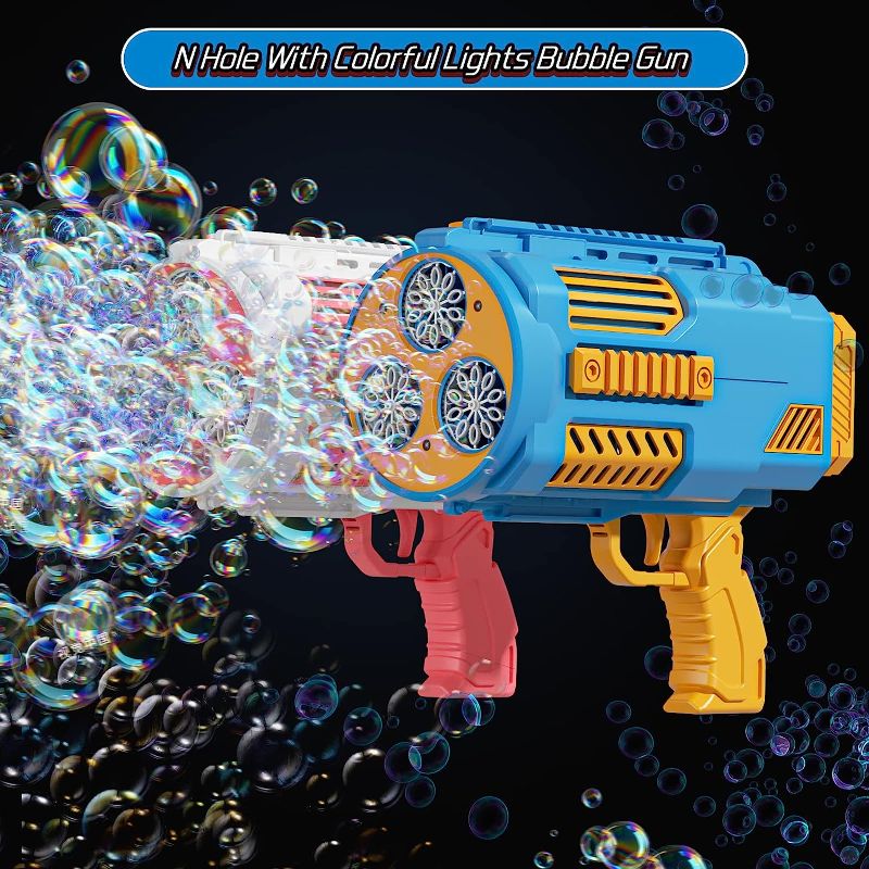 Photo 1 of Automatic Bubble Machine Gun, Built-in Bubble Solution, Bubbles Machine Kids Toys for Toddlers Boys Girls Age 3+ Years Old, Summer Toy Gifts for Children Adult Outdoor Indoor Birthday Wedding Party
