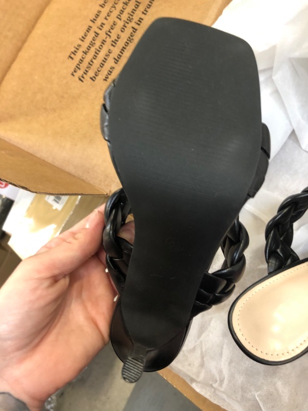 Photo 2 of 5.5 black sandal heels 
