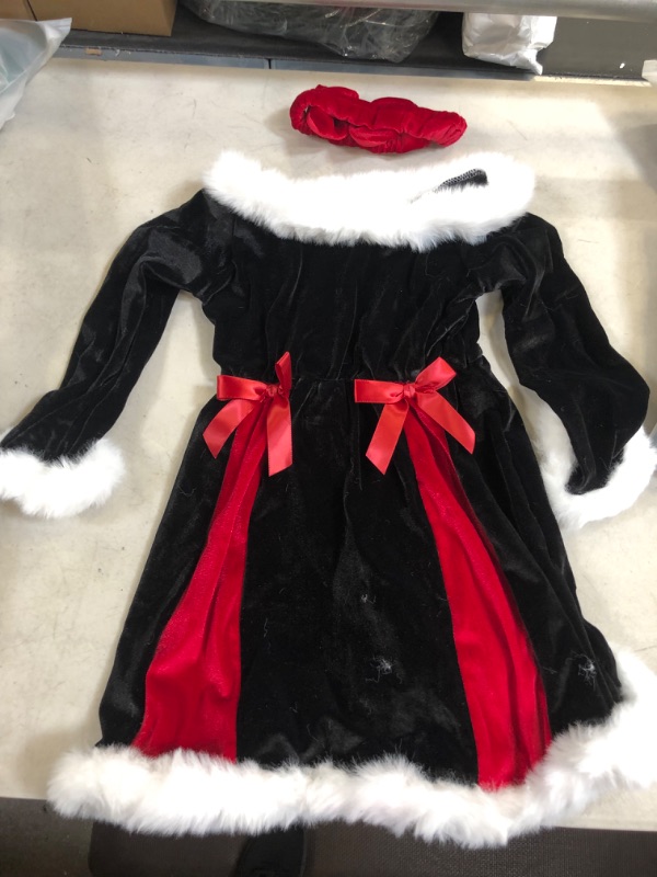 Photo 2 of AIKEIDY Toddler Baby Girl Christmas Dress Long Sleeve Velvet Dress for Holiday Wedding Party 2207006-a 18-24 Months