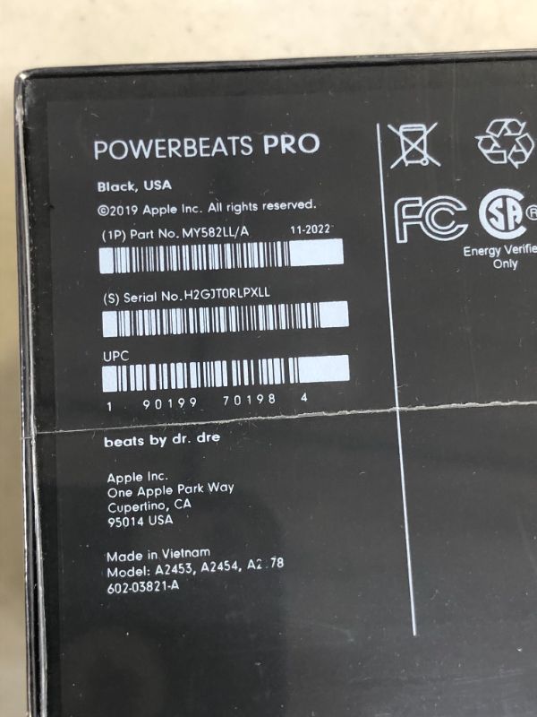 Photo 3 of Powerbeats Pro True Wireless Bluetooth Earphones - Black----FACTORY SEALED