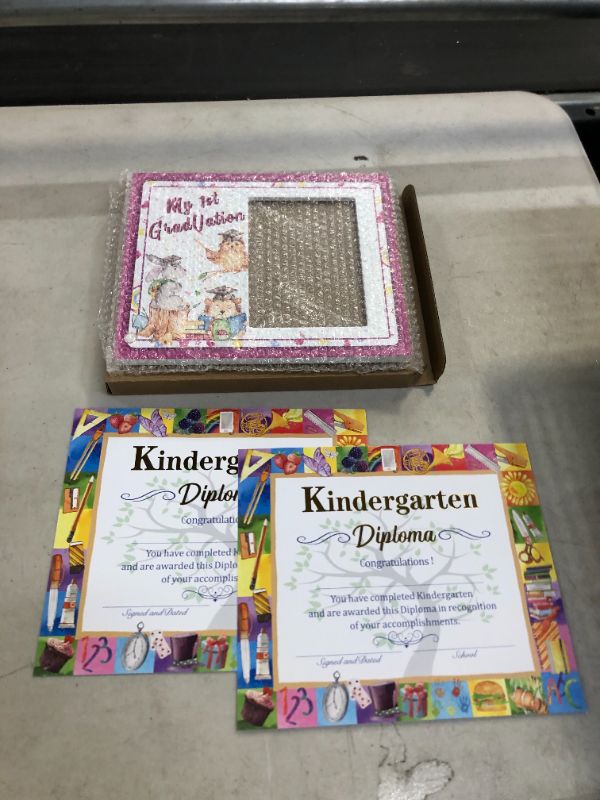 Photo 2 of ANOTION Kindergarten Graduation Gifts, Preschool Graduation Picture Frame Kindergarten Graduation Decorations Kindergarten Graduation Gifts First Graduation Keepsake Gift Holds 3.3 X 4.9 Photo, Pink