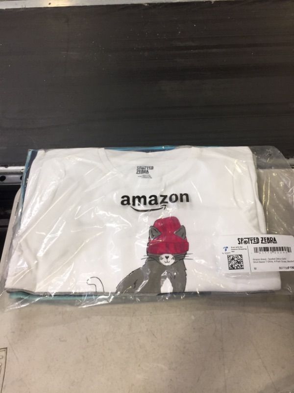 Photo 2 of Amazon Essentials Girls and Toddlers' Short-Sleeve T-Shirt Tops (Previously Spotted Zebra), Multipacks 4 Blue/Navy/Love/Skate Medium