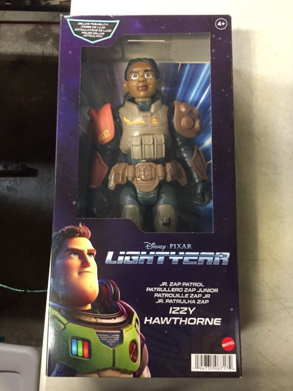 Photo 2 of Disney Pixar Lightyear Large Scale 12 Inch Scale Jr ZAP Patrol Izzy Hawthorne Action Figure, 14 Movable Joints, Movie Collectible Toy 4 Years & Up Jr. ZAP Patrol Izzy Hawthorne