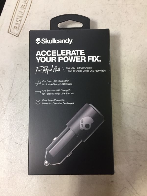 Photo 4 of Skullcandy Fix Rapid Auto AC Adapter with Dual USB Port - Black Dual USB Adapter Black