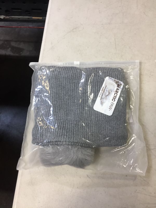 Photo 1 of BOYS POM POM BEANIE AND SCARF GREY