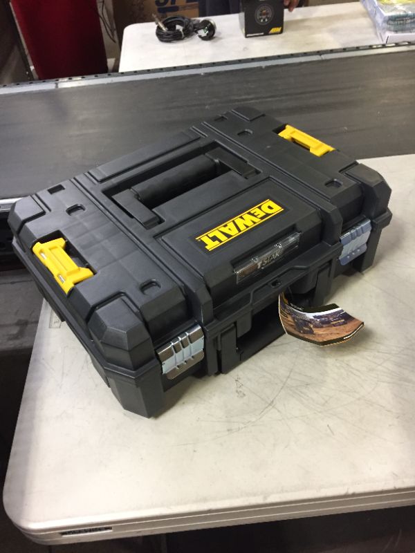 Photo 2 of DEWALT Tool Box, TSTAK II, Flat Top (DWST17807) , Black Flat Top Toolbox