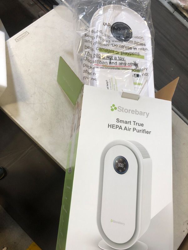 Photo 1 of Air Purifiers for Home Large Room, H13 True HEPA Filter Air Cleaner for Dust, Allergies, Odors, Pets, Smoke, C380 Air Purifiers for Bedroom with Auto Mode, Sleep Mode, PM2.5 Display by Storebary White