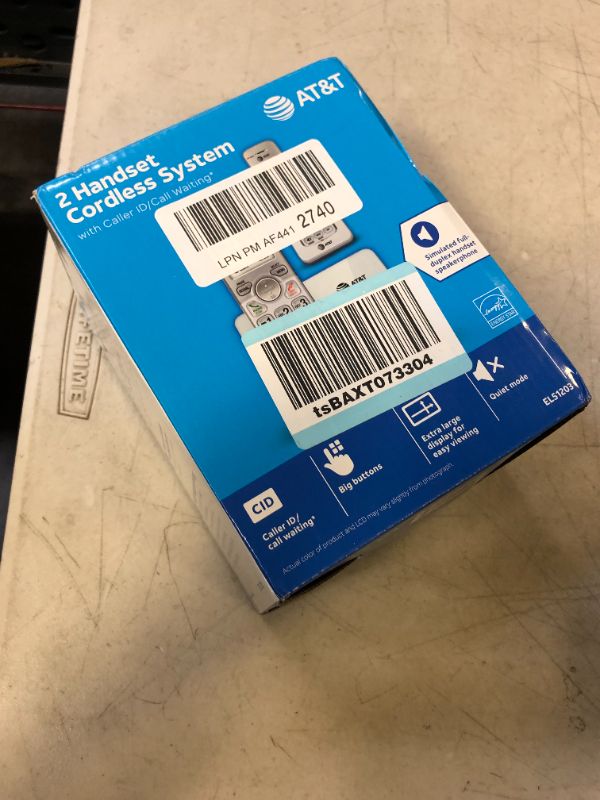 Photo 3 of AT&T EL51203 - 2 Handset DECT 6.0 Cordless Home Phone Full-Duplex Handset Speakerphone, Backlit Display, Lighted Keypad, Caller ID/Call Waiting, Phonebook, Eco Mode, Voicemail Key, Quiet Mode,Intercom 2 Handsets