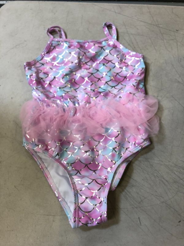 Photo 1 of 6T GIRLS BATHING SUIT PINK/PURPLE