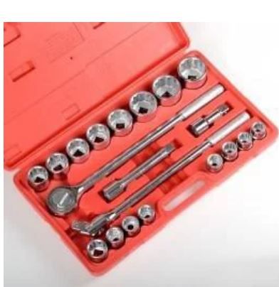 Photo 1 of 21Pc. 3/4" Drive Metric Size Sized Large Ratchet Socket Set Tool Kit Wrench
