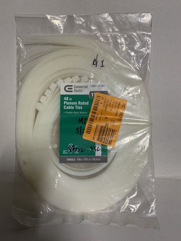 Photo 1 of 2 X Commercial Electric 48 In. Natural Heavy Duty Cable Tie (total 30 Pack)