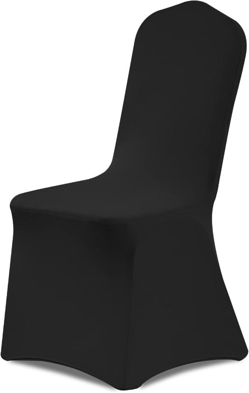 Photo 1 of 5----- Stretch Spandex Chair Cover Slipcover black 