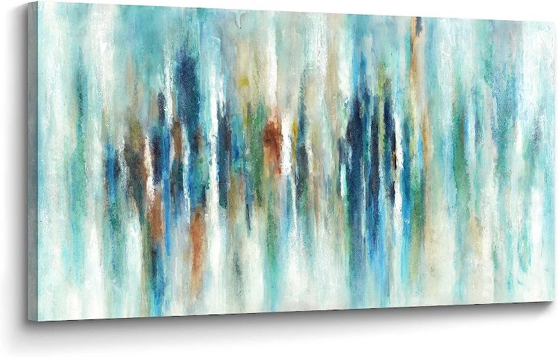 Photo 1 of Abstract Colorful Canvas Wall Art: Modern Hand Painted Oil Painting Bedroom Living Room Large Heavy Textured Print Picture Contemporary Gallery Artwork Decor for Home Office
