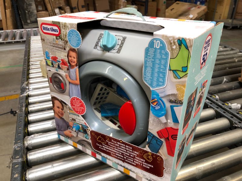 Photo 2 of Little Tikes First Washer Dryer - Realistic Pretend Play Appliance for Kids, Interactive Toy Washing Machine with 11 Laundry Accessories, Unique Toy, Ages 2+