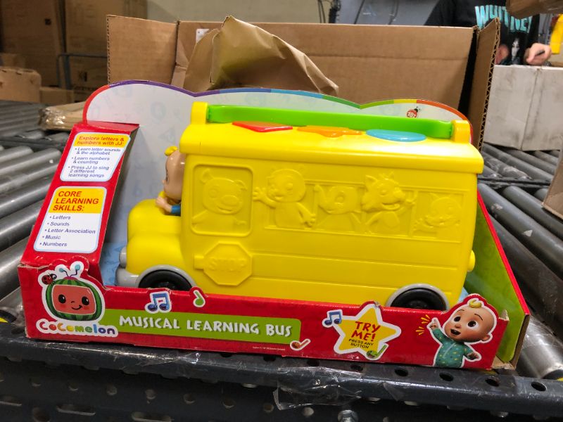 Photo 3 of CoComelon Musical Learning Bus, Number and Letter Recognition, Phonetics, Yellow School Bus Toy Plays ABCs and Wheels on the Bus, by Just Play