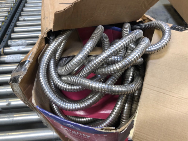 Photo 2 of 100ft Garden Hose Made by Metal with Super Tough and Soft Water Hose, Household Stainless Steel Hose, Durable Metal Hose with Adjustable Nozzle, No Kinks and Tangles, Easy to Store with Storage Strap
