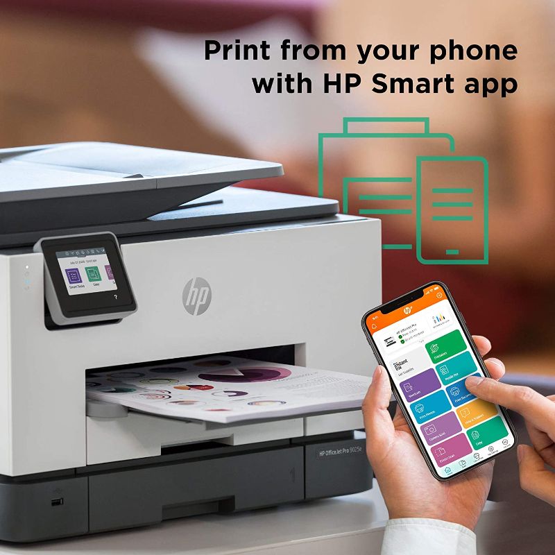 Photo 1 of HP OfficeJet Pro 9025e Wireless Color All-in-One Printer with Bonus 6 Months Instant Ink with HP+ 9025e - Advanced Printer