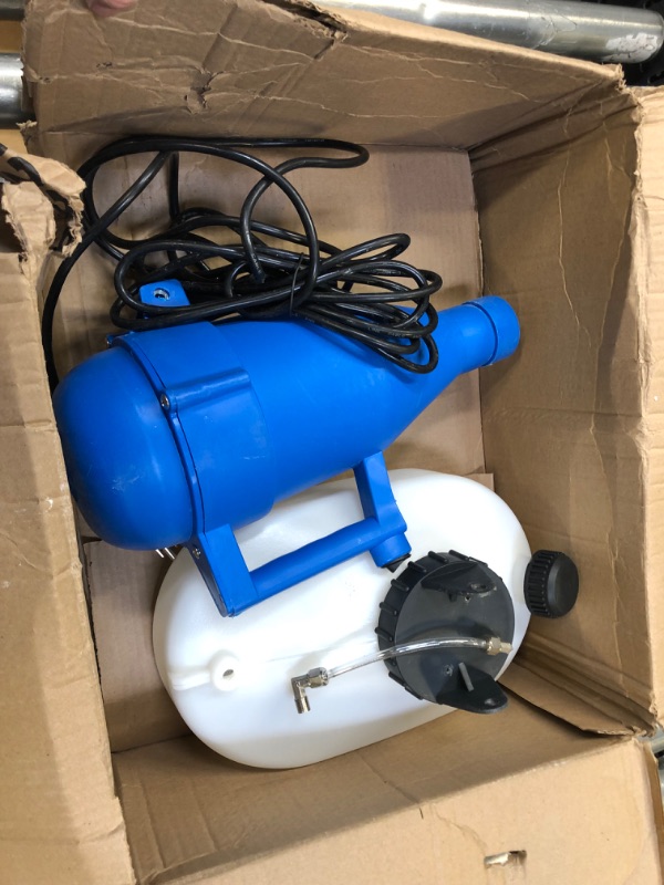 Photo 2 of 1--Kittmip 4.5L (1.2 Gallon) Electric ULV Portable Fogger Sprayer Machine Capacity Fogger Machine Mist Cold Disinfectant Fogger Spraying Distance 30 ft for Home School Yard
