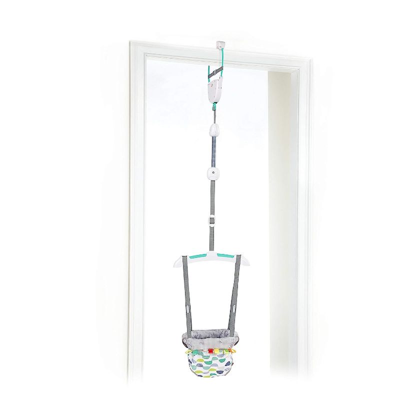 Photo 1 of Bright Starts Playful Parade Door Jumper for Baby with Adjustable Strap, 6 Months and Up, Max Weight 26 lbs