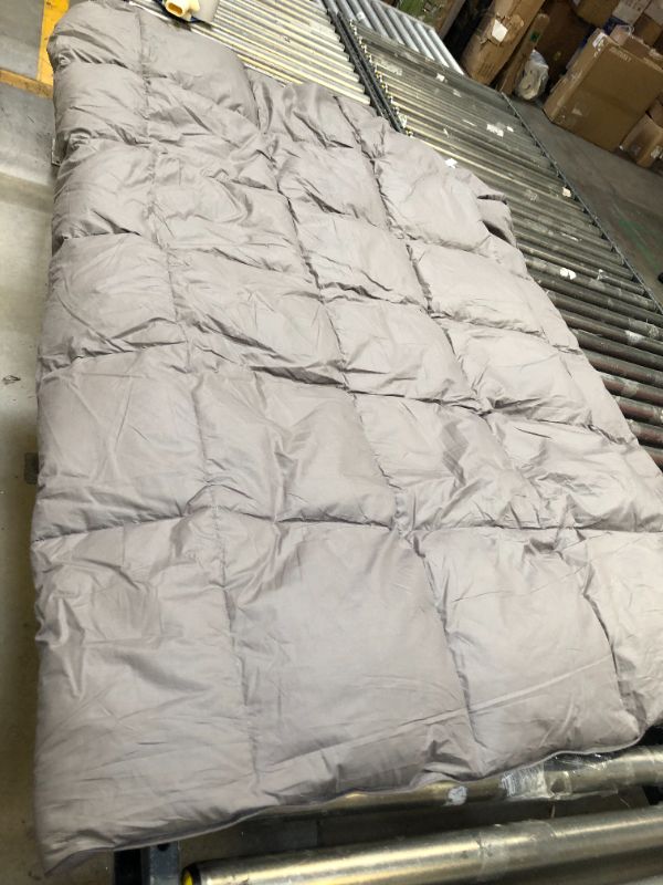 Photo 1 of 68x90" INCHES  feather down mattress topper queen GRAY