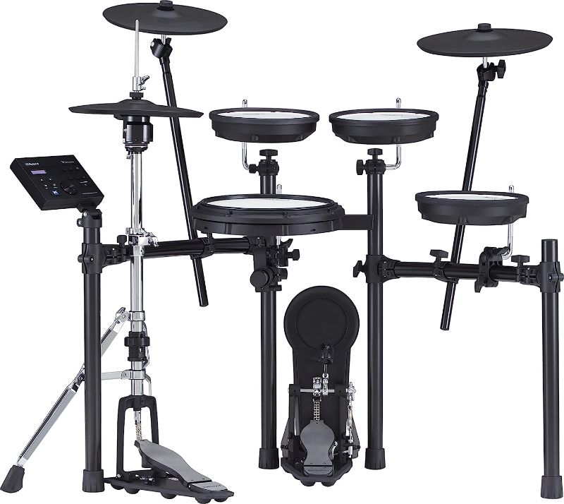 Photo 1 of Roland TD-07KVX Electronic V-Drums Kit – with VH-10 Floating Hi-Hat and Best-Ever Cymbals – Bluetooth Audio & MIDI – 40 Free Melodics Lessons,Black
