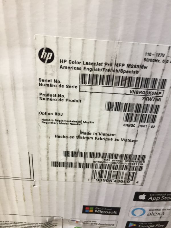 Photo 4 of HP LaserJet M283fdw MFP Color Multifunction Laser Printer,