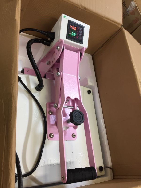 Photo 1 of O BOSSTOP Upgrade Clamshell Heat Press 15x15,DIY Digital Industrial-Quality Sublimation Heat Press Machine for T- Shirt Printing,Rhinestone HTV Vinyl Heat Press for Home Use,Businessman(CE/ROHS,Pink) nice 1